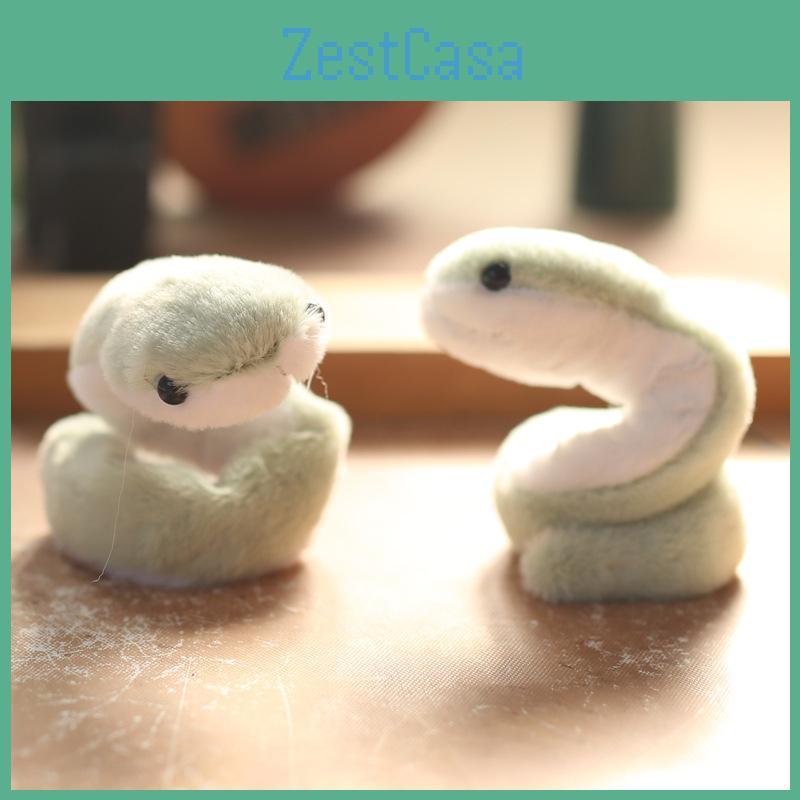 Cute Snake Plush Toy Keychain With Soft Short Plush For Bag Decor And Gift