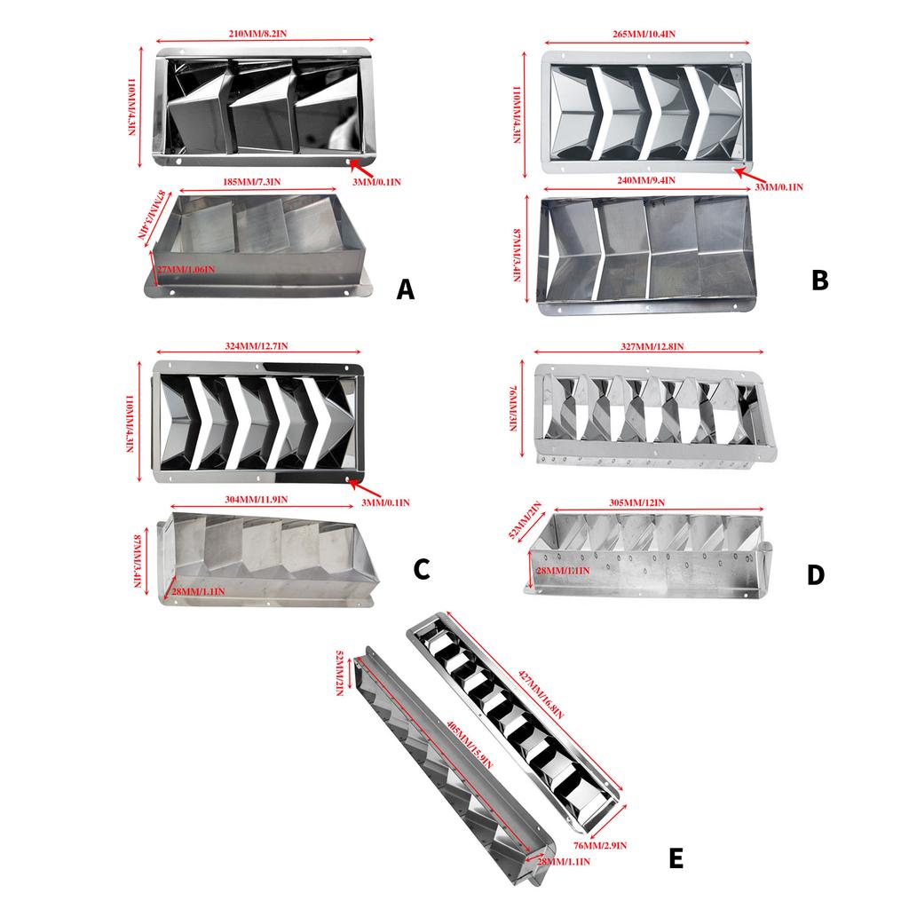 Heavy Duty Rectangle Vent Cover with Efficient Air Circulation System Waterproof Vent Cover Upgrades Designed for Boats