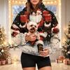 Women's Fashion Plaid Print Hoodie with Pet Pocket, Casual Sweatshirt for Everyday Wear