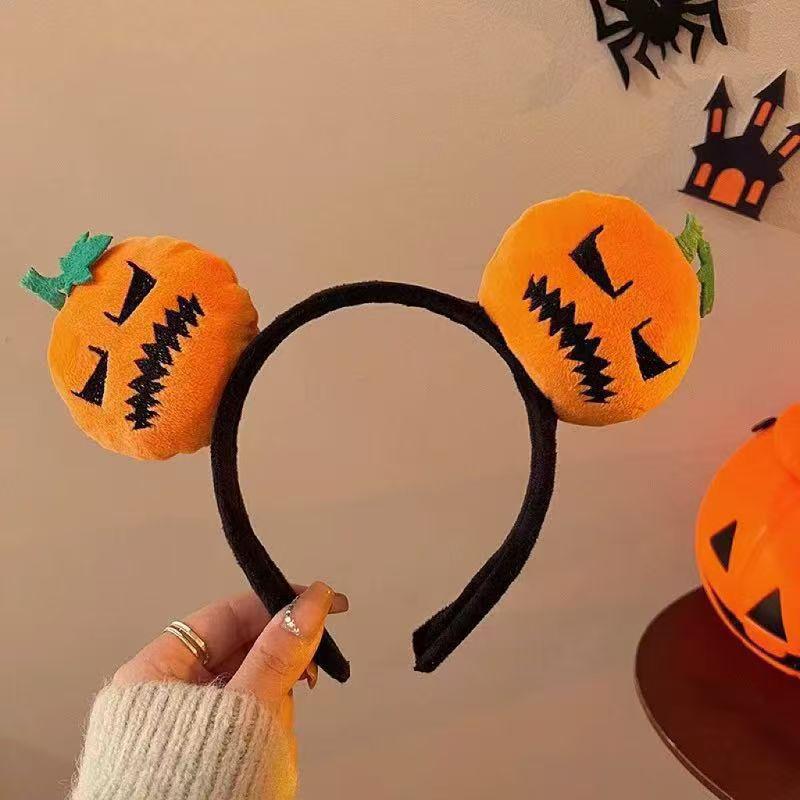 2025 Halloween Pumpkin Goofy Headband: Creative Hair Accessory for Parties and Mischief