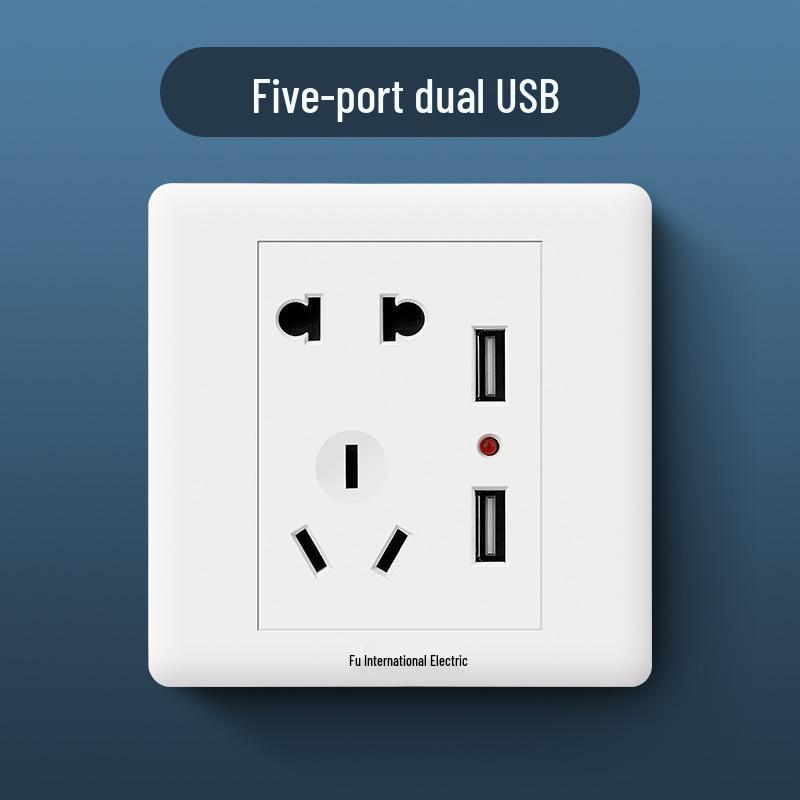 86 Type Wall Panel: Single Gang Light Switch & Socket