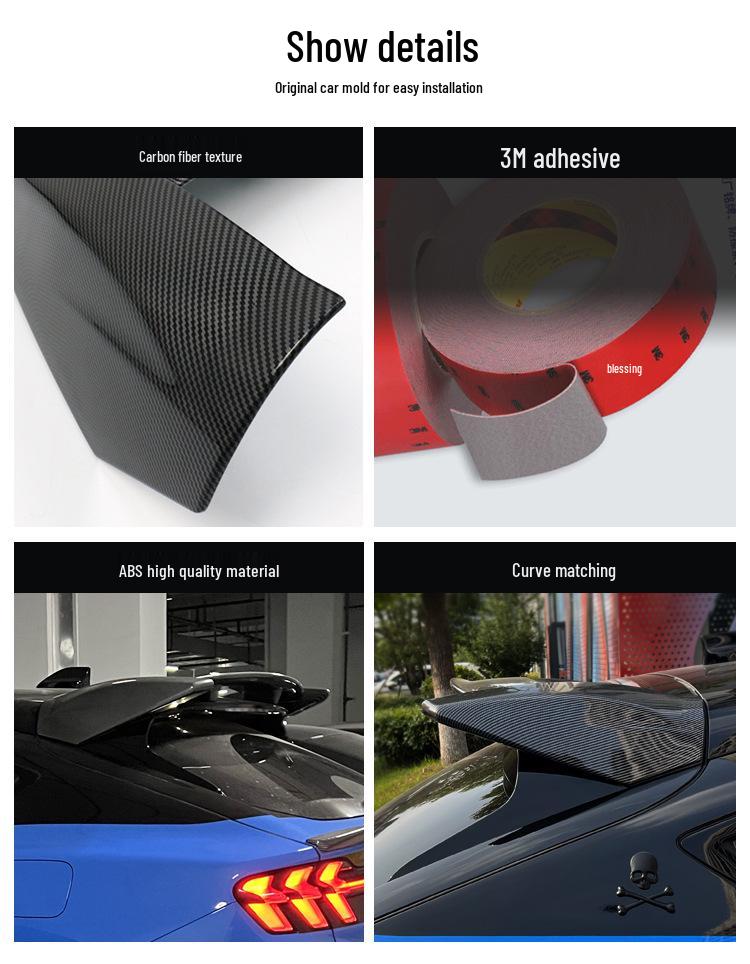 Ford Mustang Mach-E Carbon Fiber Roof Spoiler Tail Wing