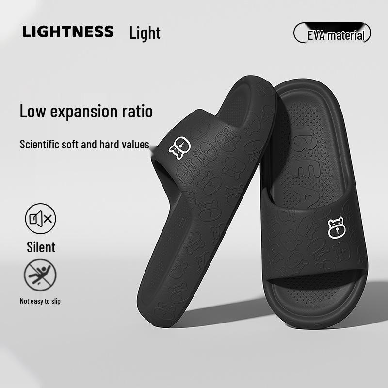 Unisex Summer EVA Deodorant Non-Slip Indoor Bath Slippers with Thick Sole for a Cool, Cushioned Step