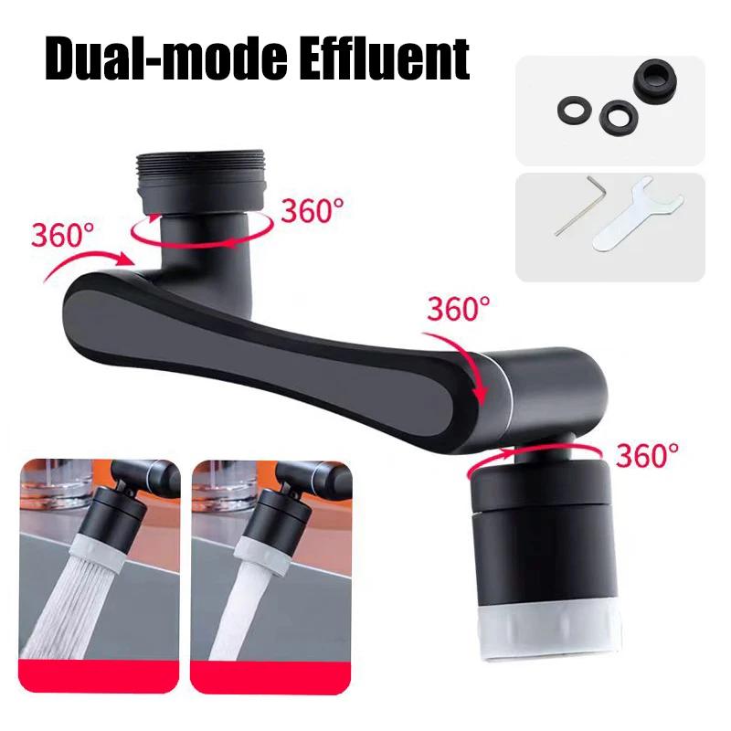 Stainless Steel Faucet Extender 1140 °Swivel Water Tap Nozzle Faucet Sprayer Universal Bathroom Mixer Aerator 2 Spray Modes