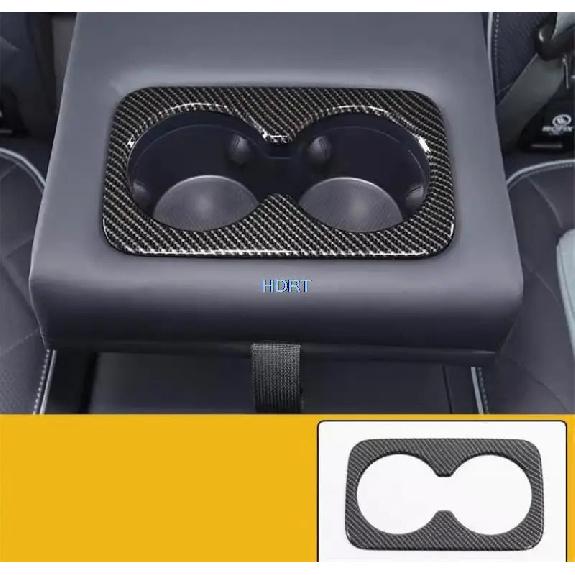 Car Style Carbon Fiber Interior Gear Shift Panel Cover Water Cup Air Vent Outlet Trim Sticker For BYD Equation Leopard 5 +