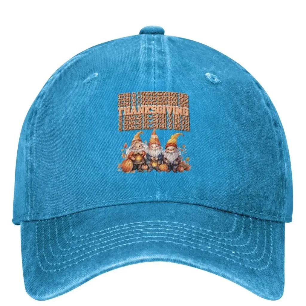 Autumnal Thanksgiving Gnomes Baseball Cap Pumpkin Funny Unisex Unisex Hip Hop Hats Sun Protection Outdoor Baseball Caps Gift Idea