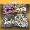 Leopard Letter Print Knitted Hat With Warmth For Winter Streetwear Fans