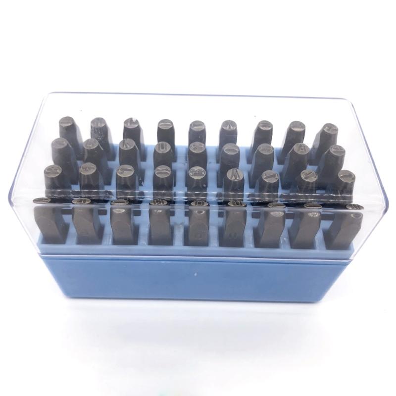 Zuverlässiger Stempelhalter Zahlen- und Buchstaben-Schlagstempelset Praktisches Druckwerkzeug-Zubehör für Schmuckherstellung und Handwerk