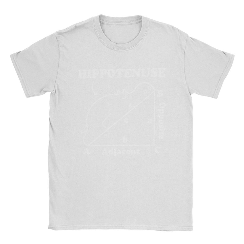 Novelty Hippotenuse Hypotenuse Math Pun T-Shirt for Men Pure Cotton T Shirt Short Sleeve Tee Shirt Gift Idea Clothing