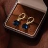 Blue Water Drop Crystal Earrings, Suitable For Summer Earrings, Trendy Temperament Design Earrings