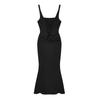 Spaghetti Strap Lace-up Waist-cinching Bodycon Dress for Women