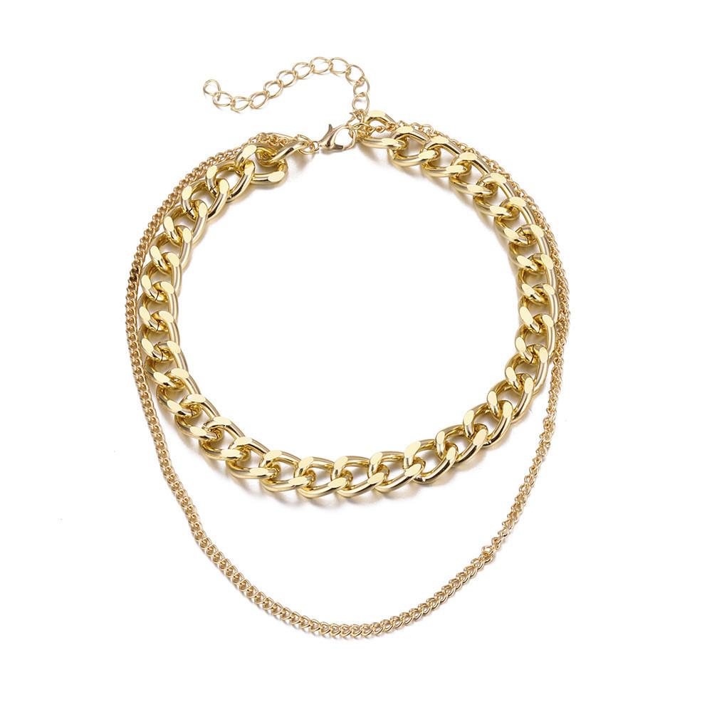 

Многослойное универсальное ожерелье-цепочка для женщин, уникальные геометрические украшения из сплава