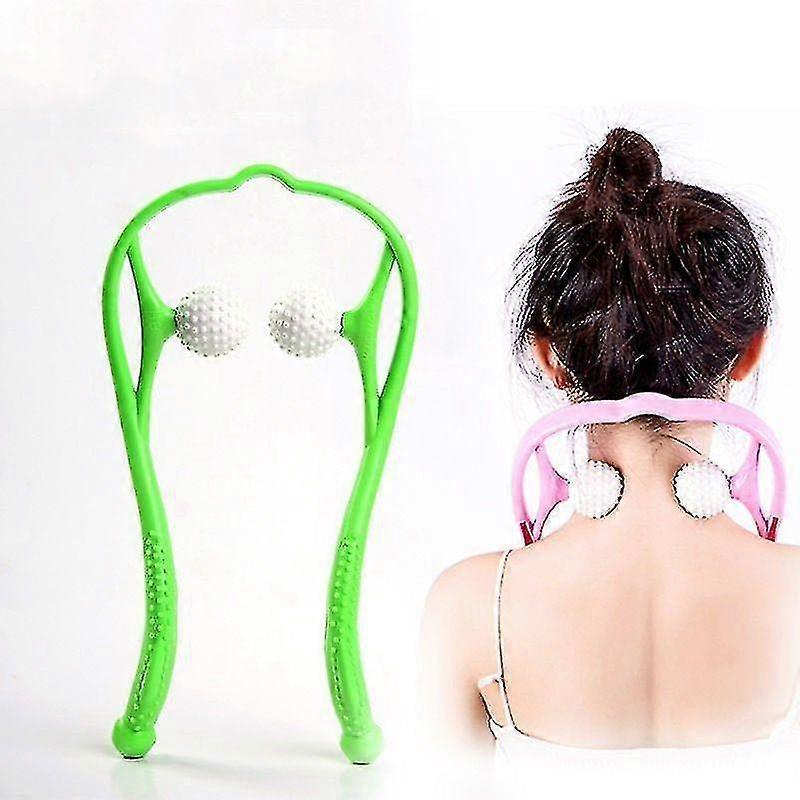Pressure Point Therapy Neck Massage Tool Pressure Relief Hand Roller Massage Neck Shoulder Dual Trigger Point Self Massager
