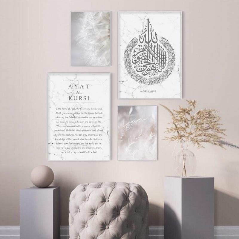 

Modern Marble Calligraphy Proverbs Canvas Painting Core Home Living Room Sofa Background Wall Decoration Wall Painting