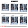 Flat Printing Christmas Curtain Winter Forest Polyester Without Electricity Family Party Use Holiday Set Of 2 Made Washable