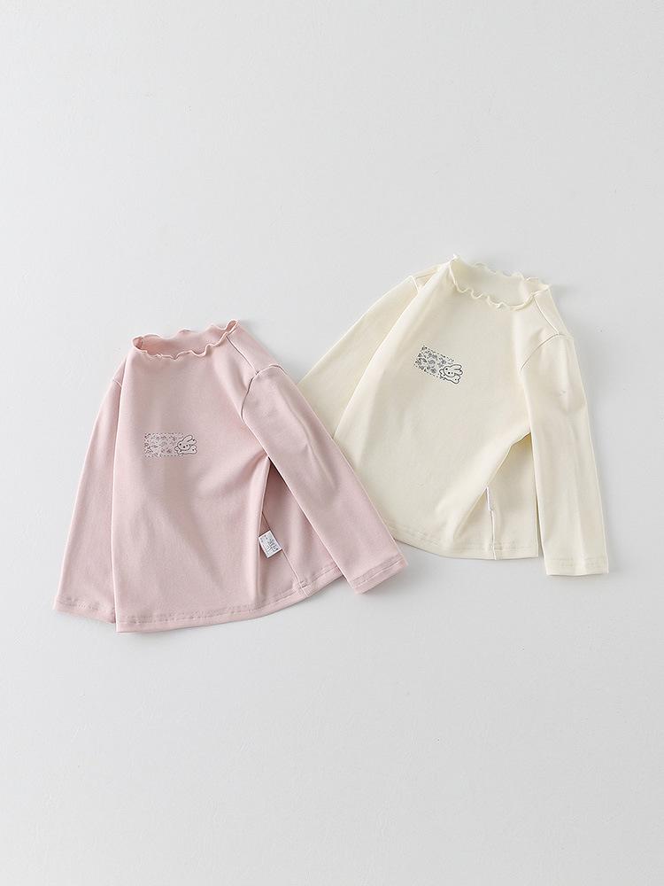 2026 Spring Korean-Style Long-Sleeve Printed Top for Baby Girls - Infants & Toddlers