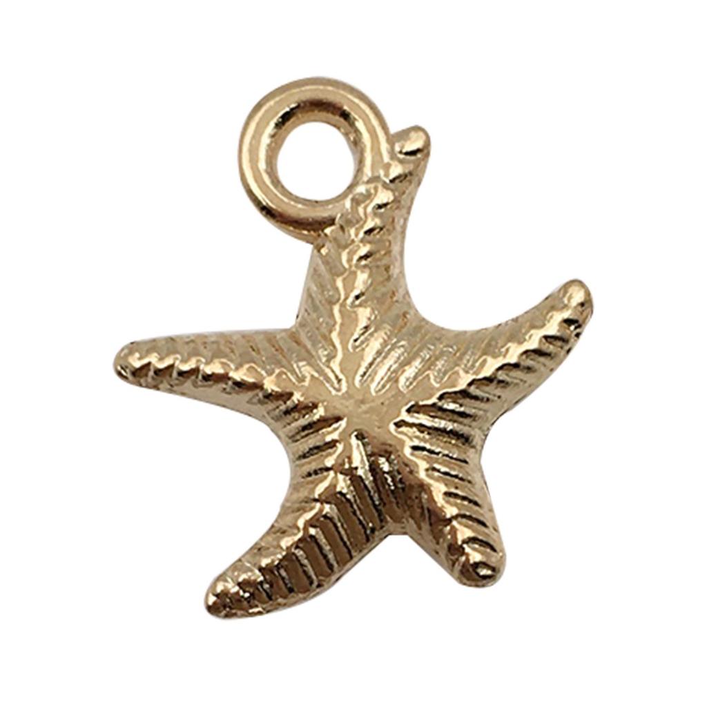 Pandantiv Aliaj Ocean Stea de Mare & Scoică Aur 16K - Accesoriu Bijuterii DIY Handmade