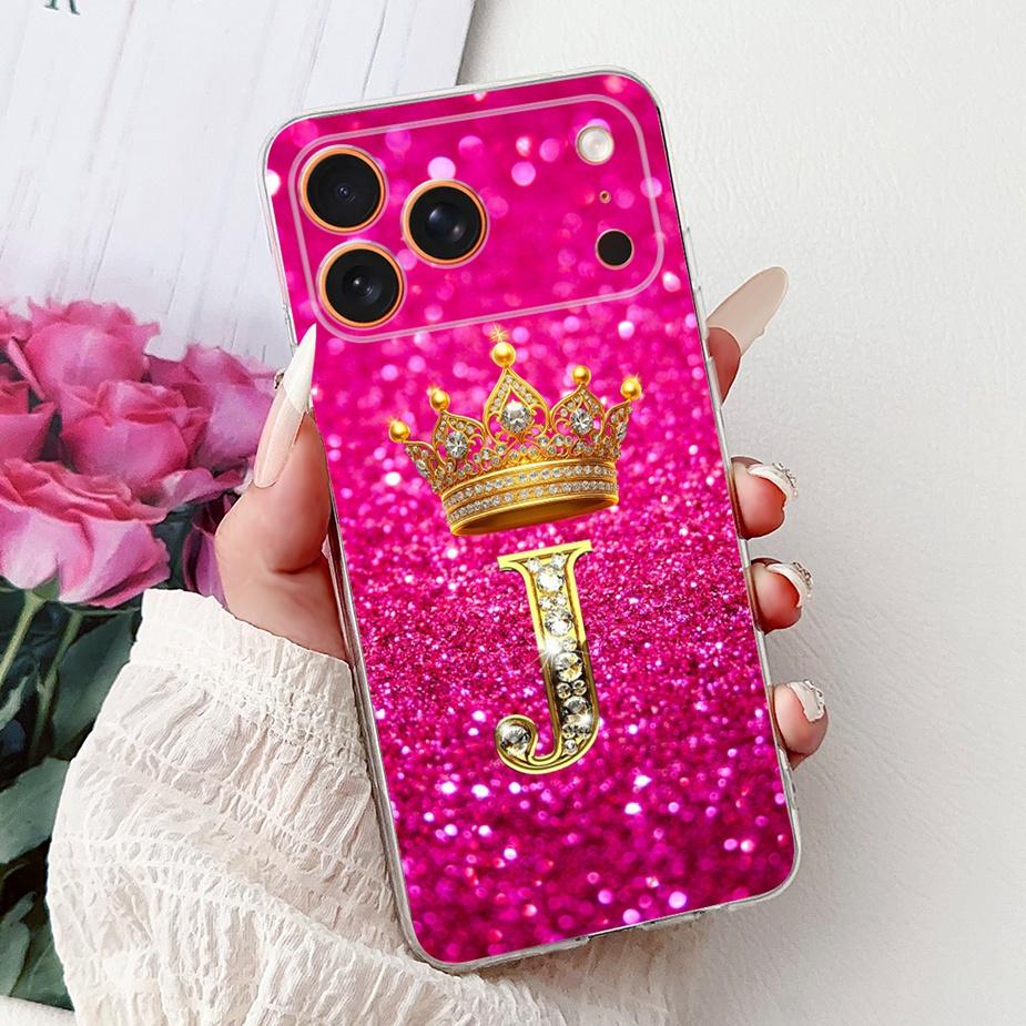For Apple iPhone 17 Pro Max Case New Crown Letters Cover Soft Slim Phone Case For iPhone 17 Air iPhone17 Pro Max Back Cover Bags