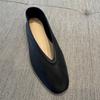 Summer New Flat-bottomed Leather Light-mouth Black Single Shoes Women's Casual Ladyshoes Women