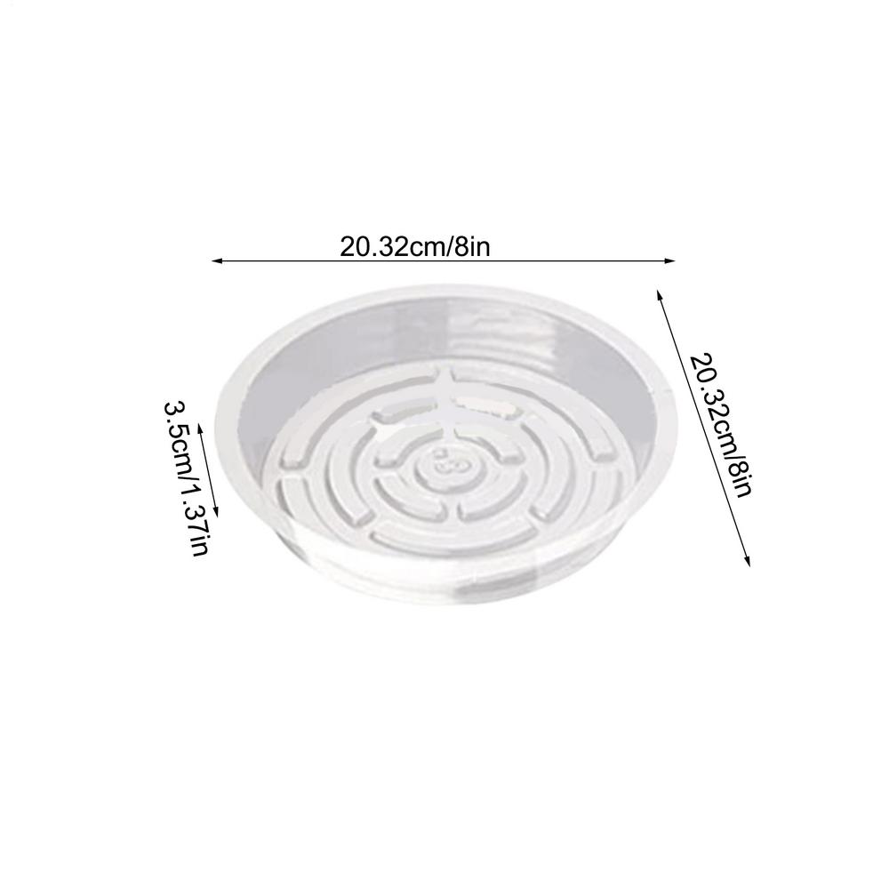 Flower Pot Tray Transparent Flower Pot Trays 5X Indoor and Outdoor Plant Saucer Pot Trays Plants Transparent Plant Tray