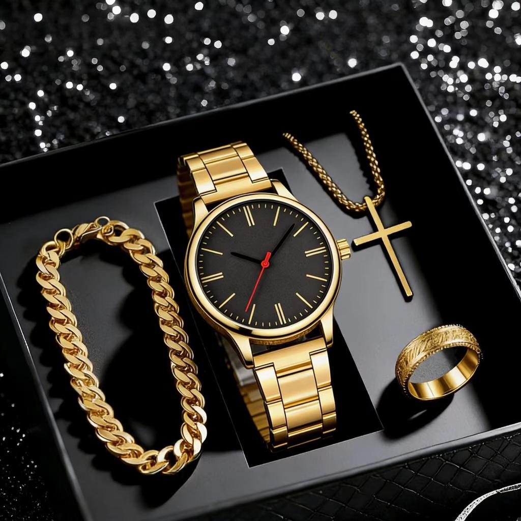 Personalisierte Trendige Herren-Quarz-Armbanduhr aus Stahl