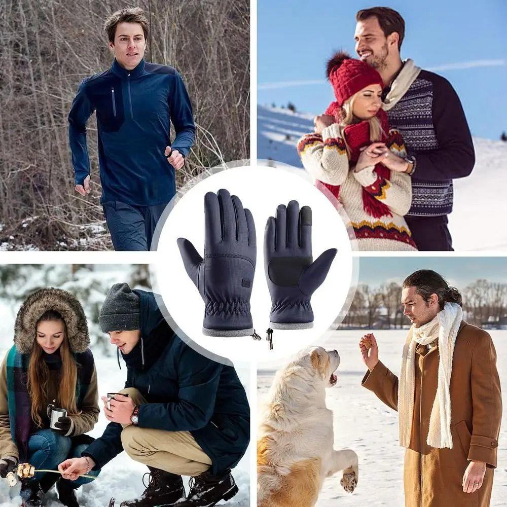 Waterproof Winter Cycling Gloves Anti-Slip Riding Protective Mittens Cold-proof Gloves Motorcycle