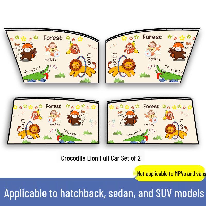 Rear Seat Blackout Sunshade Curtains for Kids