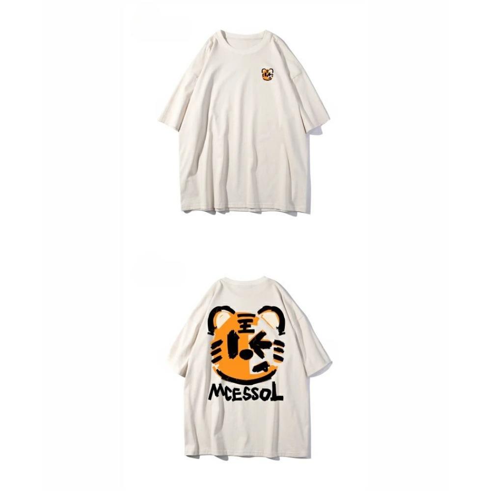 

Print Round Neck Short Sleeve T-shirt Men s and Women s Original Fashion Summer Couple Loose T-shirt Everything XXXXXL