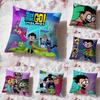 Anime Teen Titans Go Cushion Cover Premium Comfort Reversible Pillow Cove -Two In One Design for Any Room & Car Interior