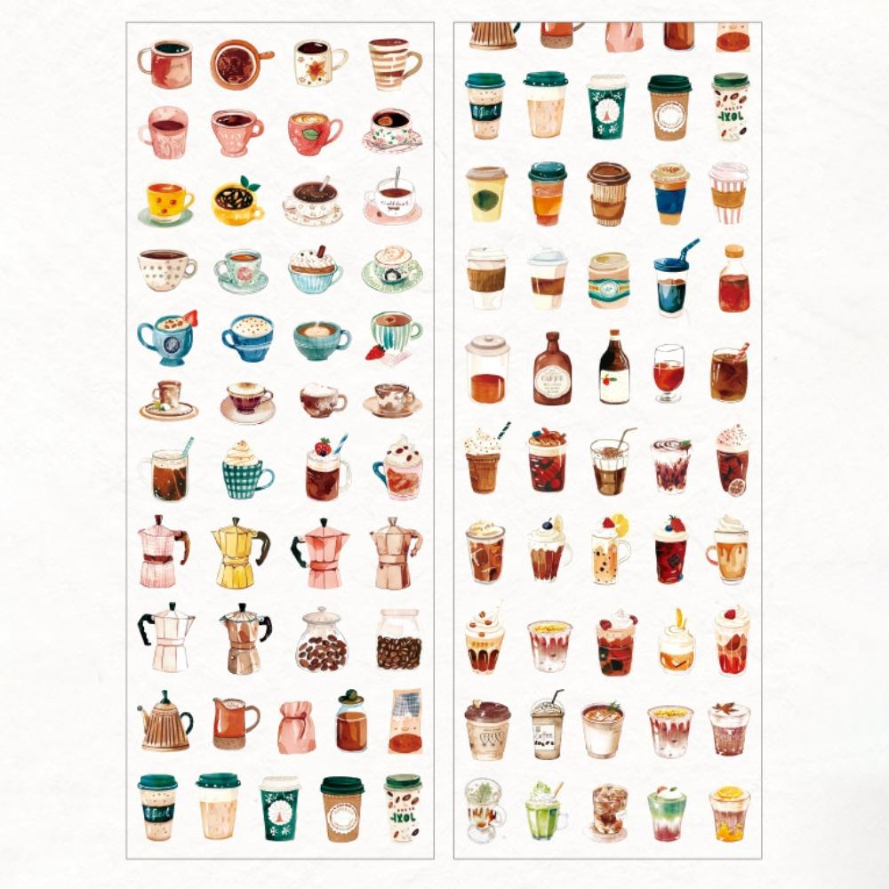 

Colorful Die Cut Tape DIY Scrapbooking Stickers Creative Deco Stickers School Stationery Daily Coffee