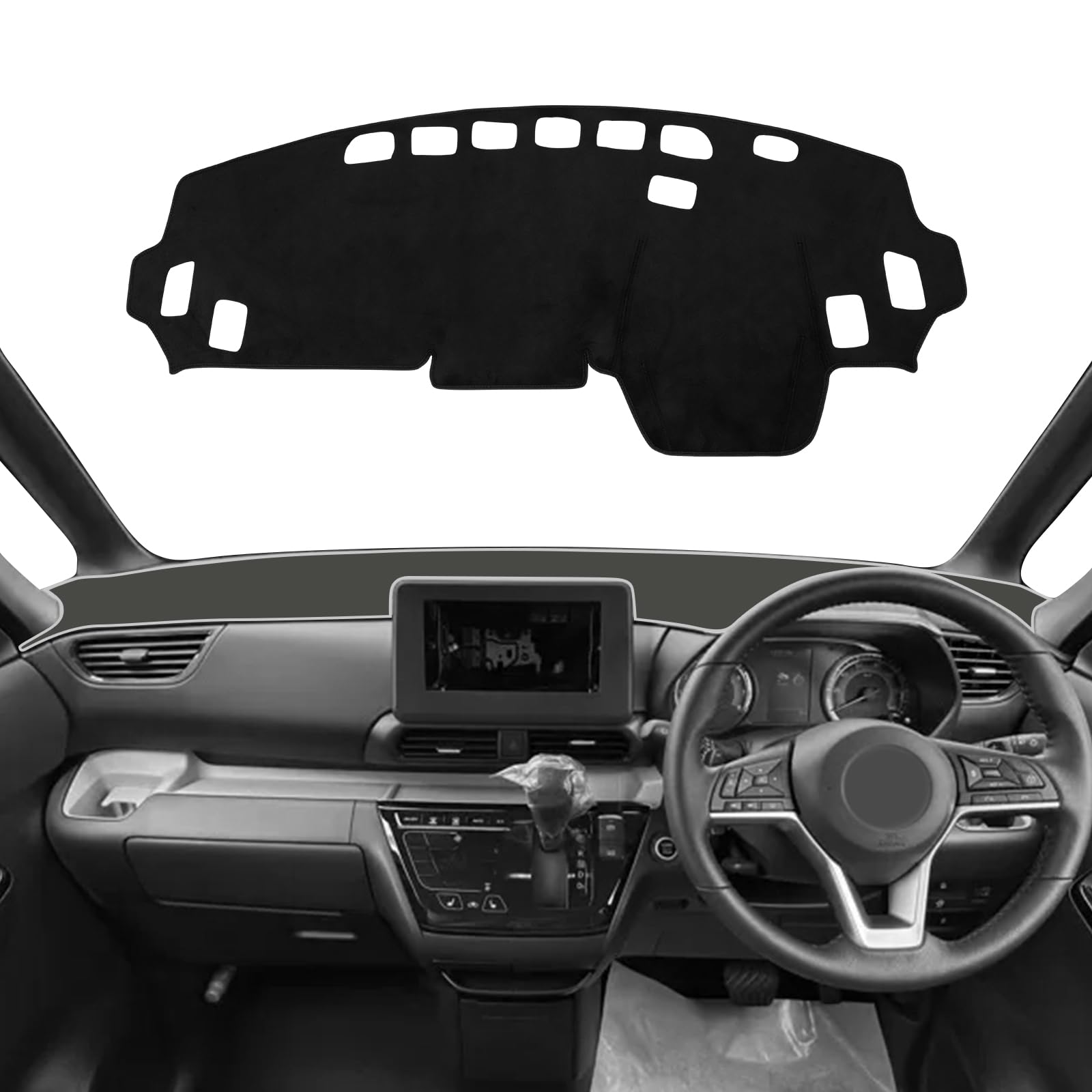 

ZUNDUO Панель приборов для Mitsubishi Delica Mini май 2023 УФ фланель Аксессуары для интерьера Коврик/Чехол (30-я серия, - настоящее время) - Солнцезащитный козырек, Солнцезащитный крем, чёрный