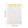 10PCS Drawstring Waterproof Clothes Shoes Storage Bags EVA Daisy Pattern Packaging Organizer Waterproof Makeup Toiletry Bags