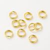50pcs/lot 4-8mm 14K 18K Gold Plated Brass Double Loops Keyring Jump Rings Split Ring Connectors For DIY Jewelry Making  Findings