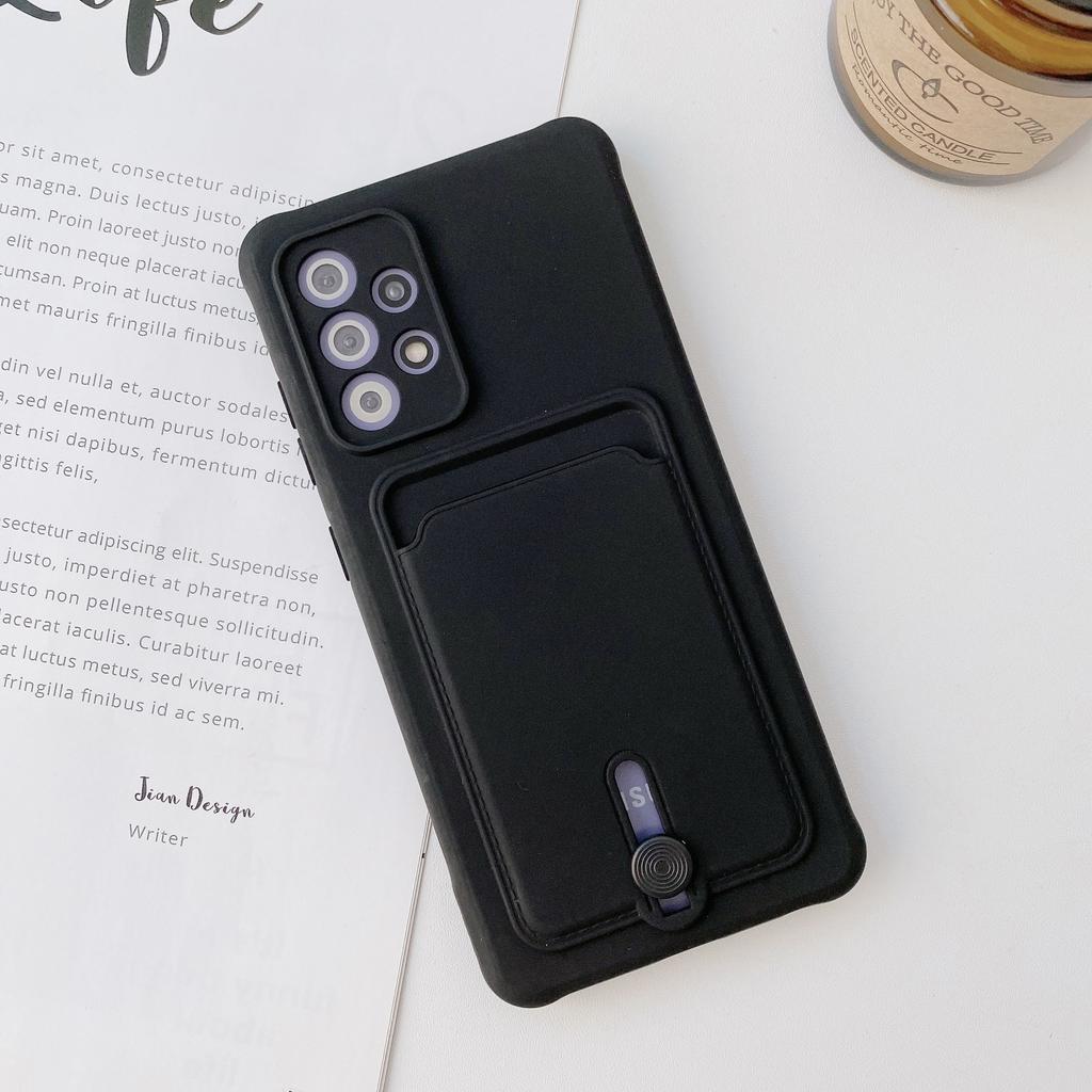 Applicable To Samsung S25Ultra Anti-drop Card Bag A56 Mobile Phone Case A53 Pull-out Integrated A35 All-inclusive Soft Case A72