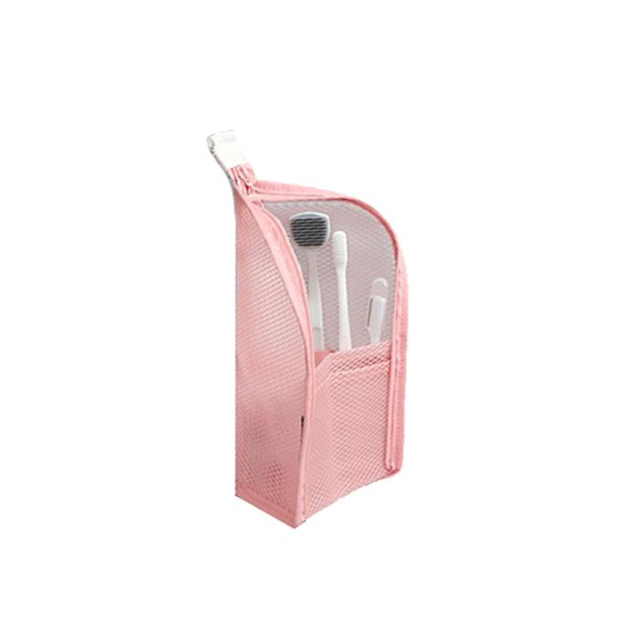 Printable Logo Mesh Cosmetic & Toiletry Travel Bag розовый