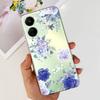 For Xiaomi Poco C65 Case for PocoC65 Silicone Funda Para Capa Coque Soft Phone Cases Back Cover Marble Flower Pattern Shockproof
