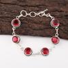 Pink Rubellite Gemstone 925 Sterling Silver Handmade Jewelry Bracelet 7-9" RB-16-13