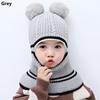 Masked Cap Winter Warm Baby Beanie Hat Cartoon Balaclava Hat Children Knitted  Cap Neck Face Guard