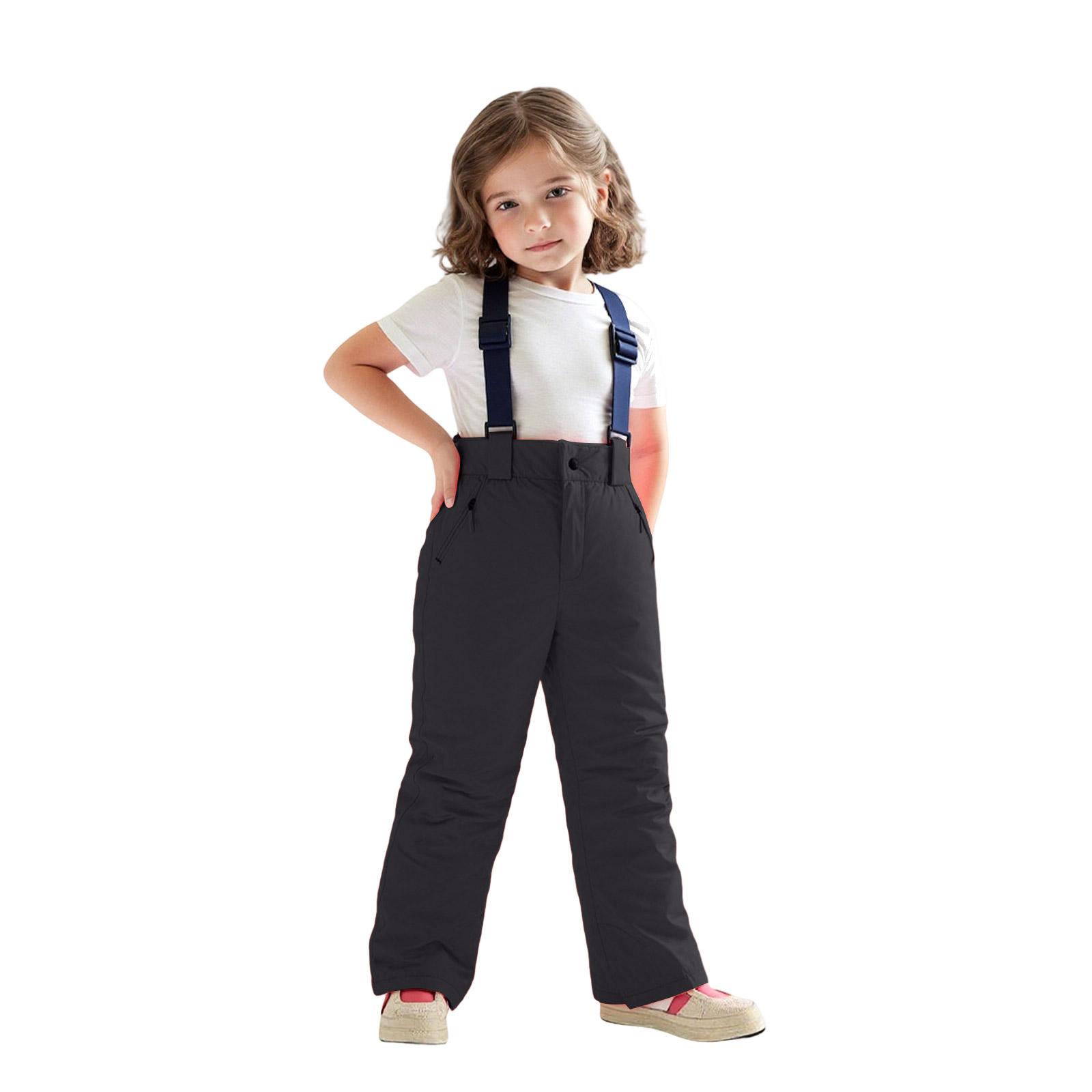 

Детские лыжные брюки - Ветрозащитные снежные комбинезоны 130 чёрный