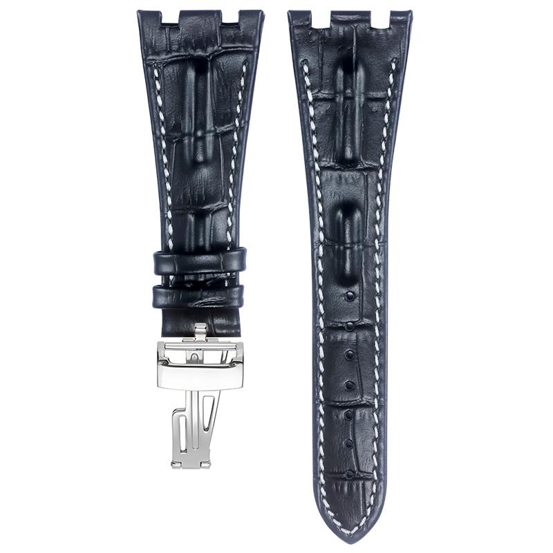 BRETA Echtes Leder Uhrenarmband für Audemars Piguet Royal Oak Offshore 15710 15703 26470 Armband für AP Faltschließe 28mm