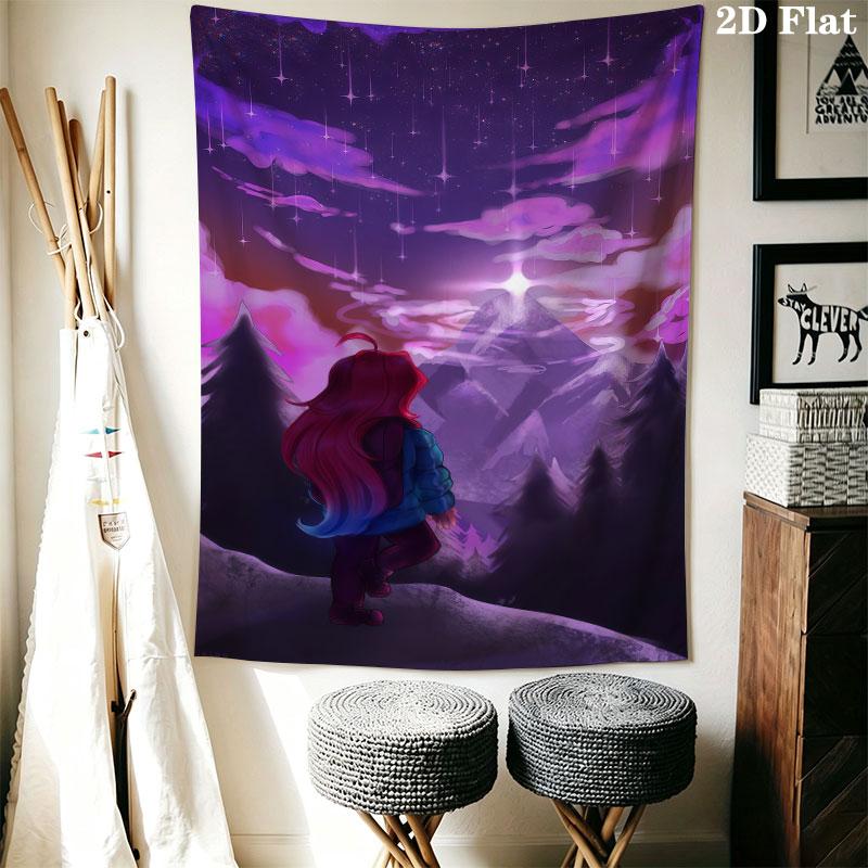 Celeste Aura Wall Hanging Printed Fabric Blanket Decorative Tapestries for Bedroom Living Room Home Decor