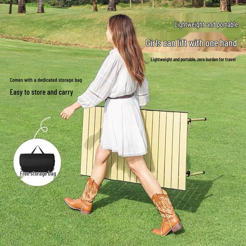 ZISIZ Outdoor Folding Camping Table and Chair Set