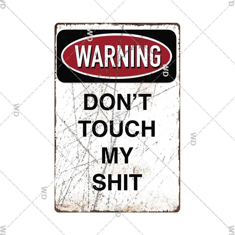 Warnung Metallschild Vintage Plakette Metall Vorsicht Bereich 51 No Trespassing Retro Garten und Hof Vorsicht Blechschild Garage Park Dekor