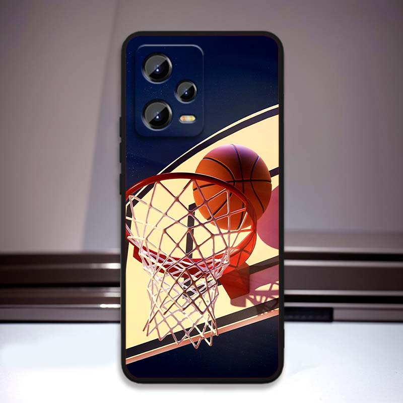 Sports basketball cool Phone Case For Xiaomi Redmi Note 15 14 13 12 12S 11E 11 11S Pro Plus 4G 5G Black Soft TPU