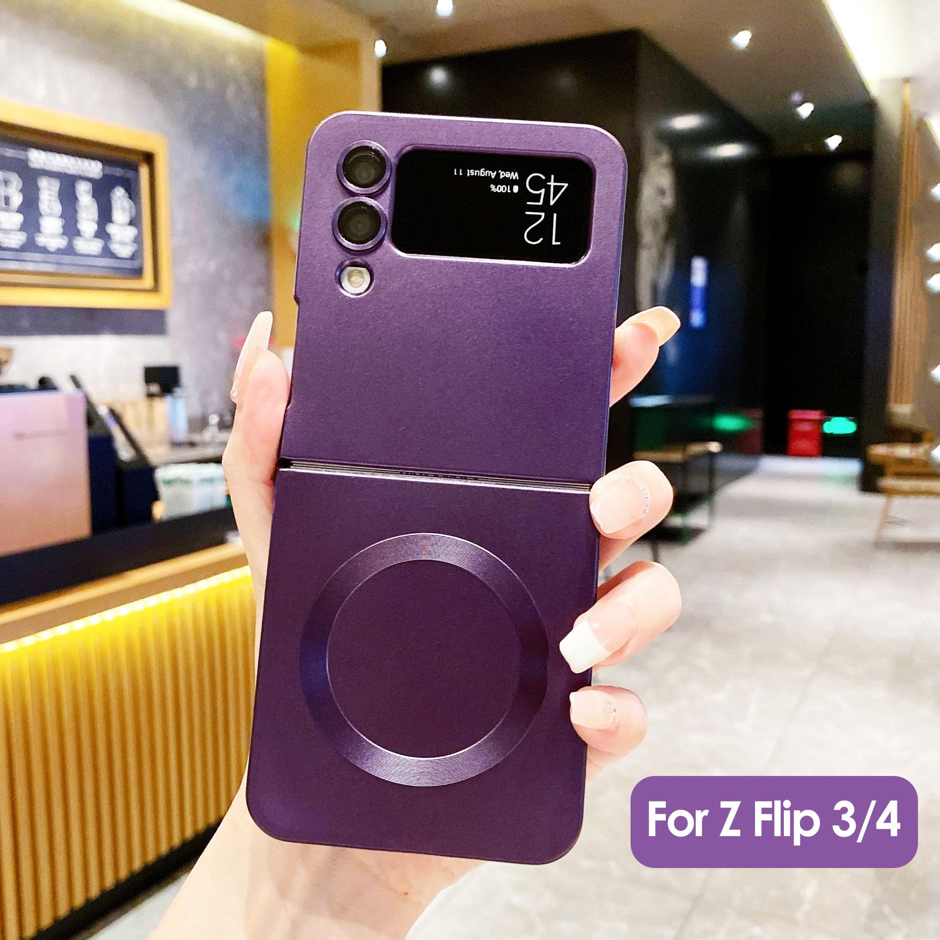 

Магнитный чехол для беспроводной зарядки для Samsung Galaxy Z Flip 3 Z Flip 4 S23 S22 Ultra S21 Plus S20 FE Note 20 Ultra, нескользящий чехол Z Flip3