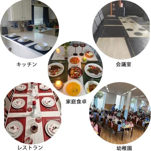 Senteria Kitchen Placemats, Stylish Solid Color PU Laser Placemats with a Nordic Design, Double-Sided Square Design, Waterproof, Non-Slip, Stain-Resis