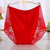 Plus size Sexy Lace Seamless Panties High-Rised Mesh Briefs Soft Breathable underpants Lightweight underwear