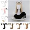 1 Set Plush Halloween Cosplay Accessories Cat Tail Animal Cosplay Props Children