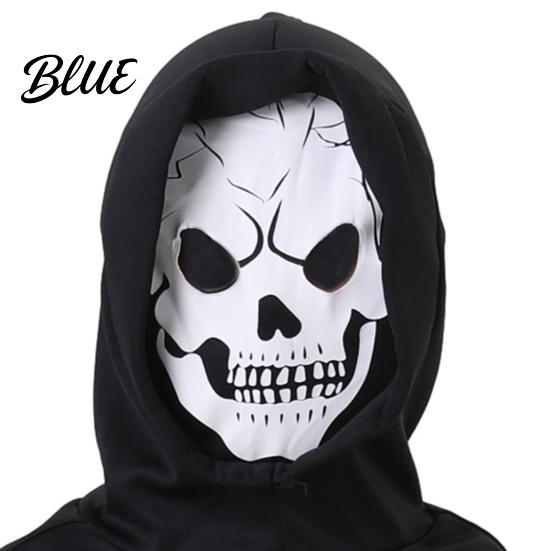 Costume For Special Events Halloween Grim Reaper for Kids Glow-in-the-Dark Cosplay Eye-catching Party Wear Outfit with Scythe Parties Dress-Up