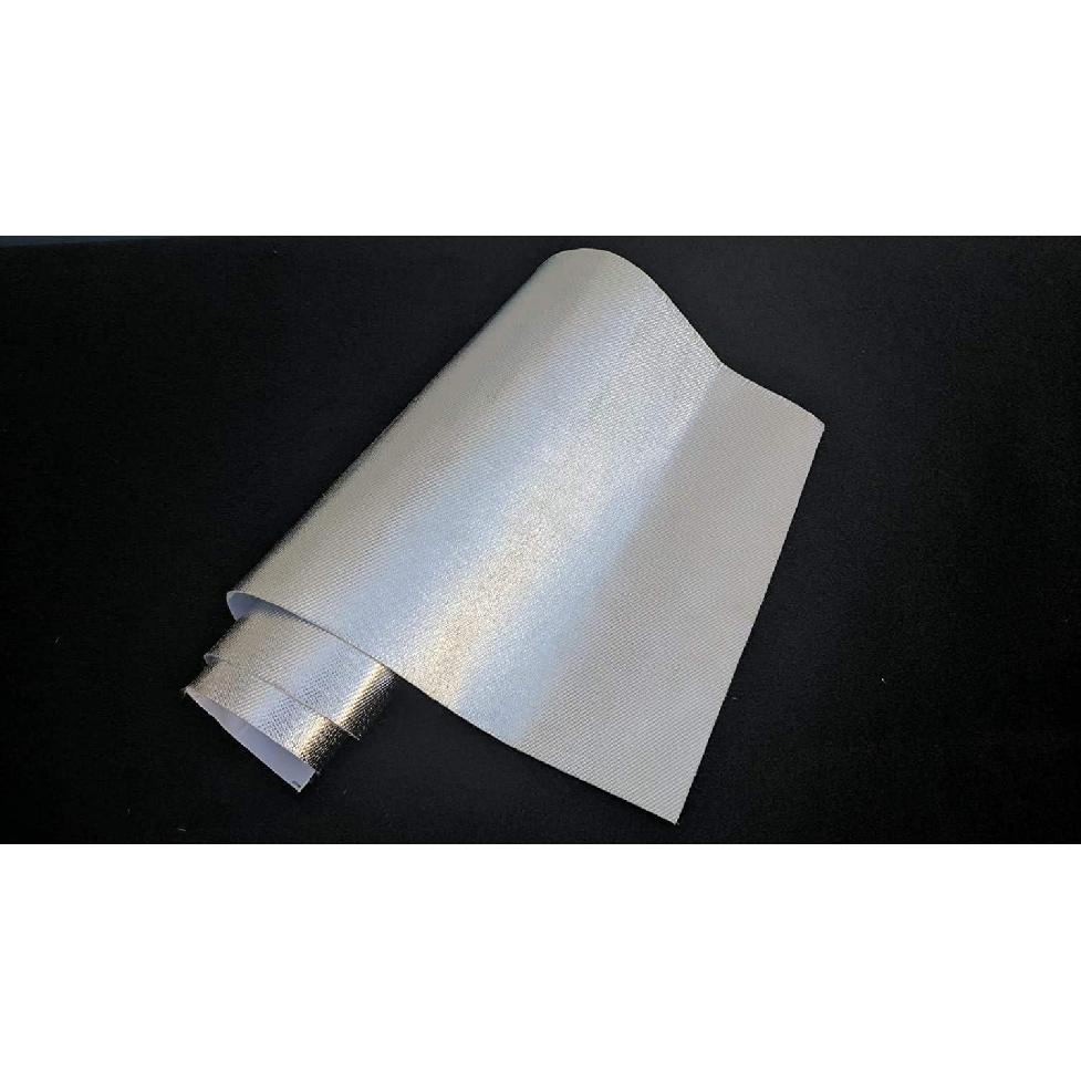 Aluminized Heat Shield Thermal Barrier Adhesive Backed Heat Blanket (12'' X 24'')